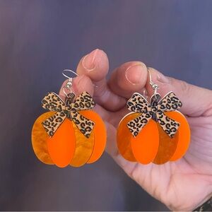 PUMPKIN acrylic earrings